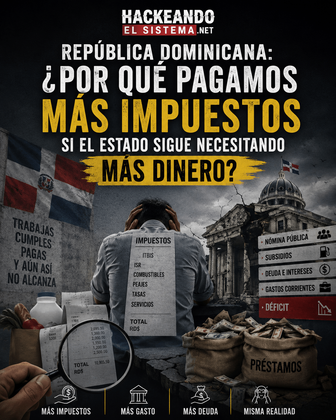 República Dominicana: ¿Por qué pagamos más impuestos si el Estado sigue necesitando más dinero?