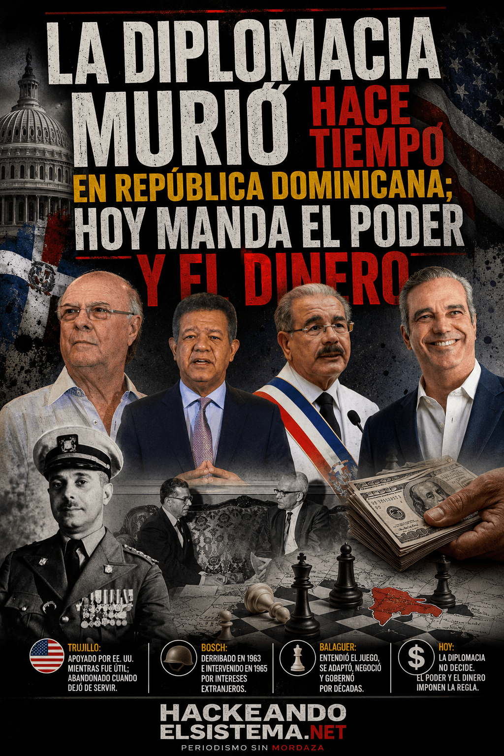 La diplomacia murió hace tiempo en República Dominicana; hoy manda el poder y el dinero