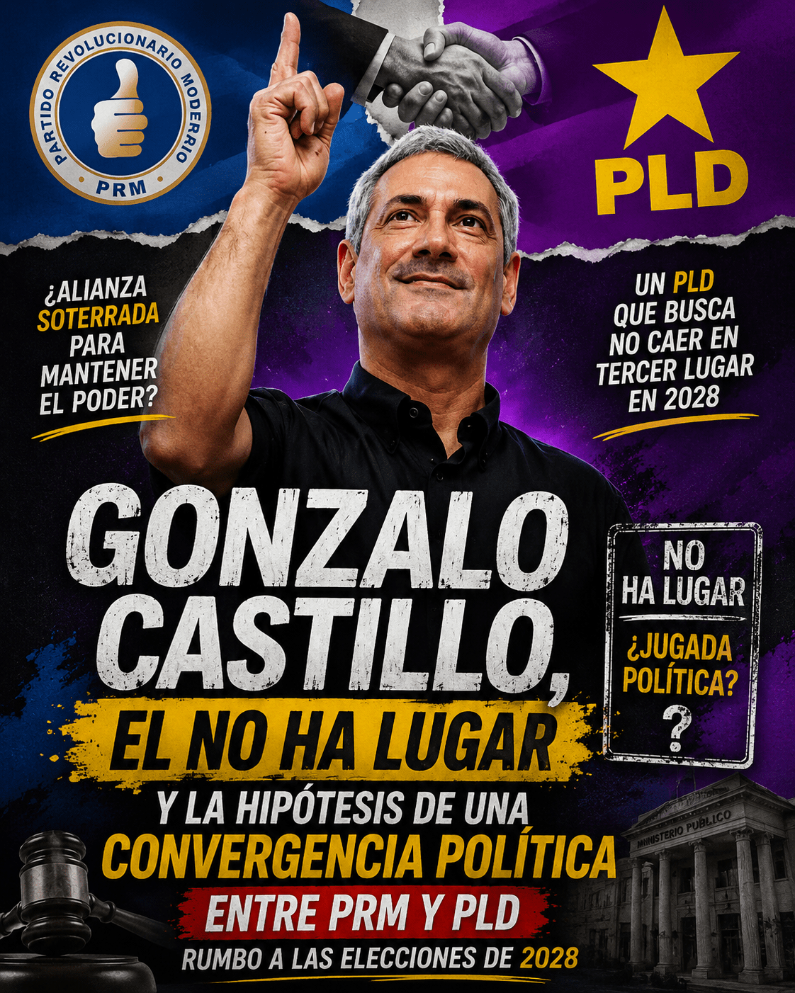 Gonzalo Castillo, el no ha lugar y la hipótesis de una convergencia política entre PRM y PLD rumbo a las elecciones de 2028