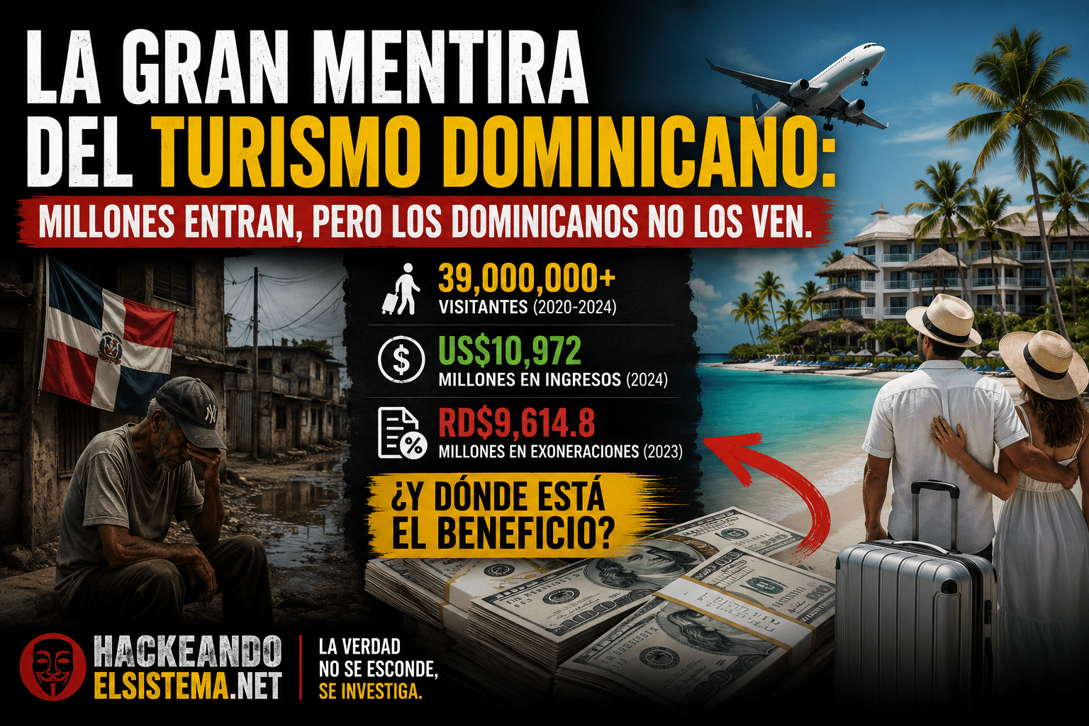 LA GRAN MENTIRA DEL TURISMO DOMINICANO: MILLONES ENTRAN, PERO LOS DOMINICANOS NO LOS VEN