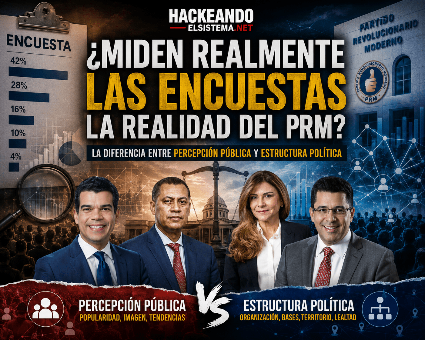 ¿Miden realmente las encuestas la realidad del PRM? La diferencia entre percepción pública y estructura política