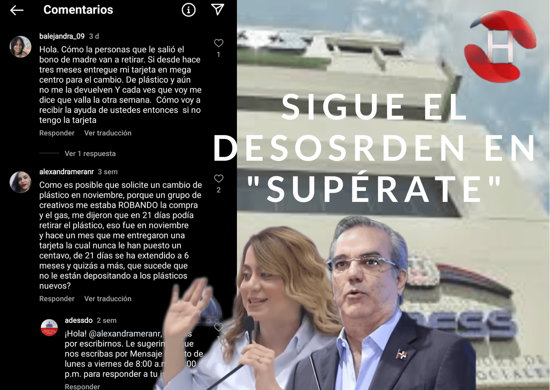 Siguen los escándalos y desorden en "Supérate"
