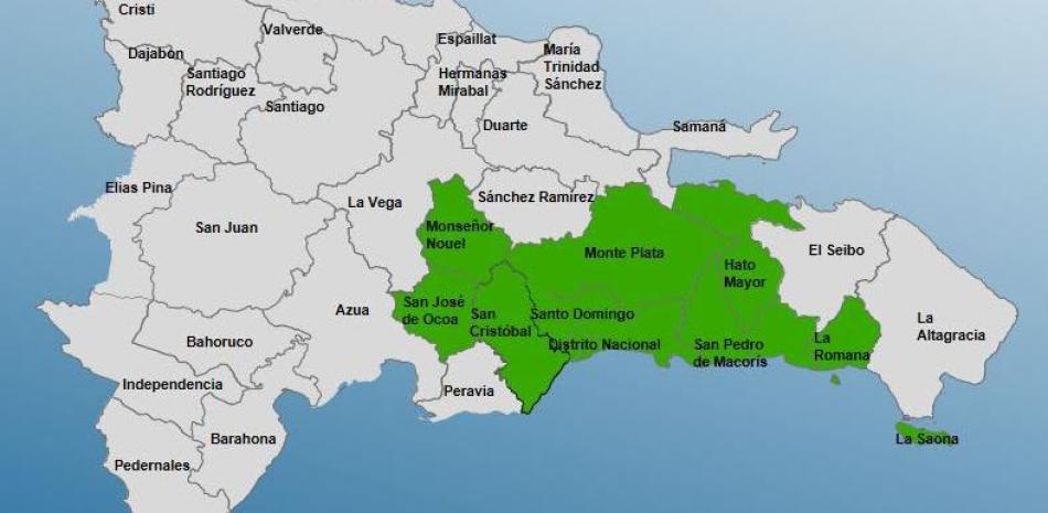 Onda tropical pone en alerta verde al Gran Santo Domingo y ocho provincias