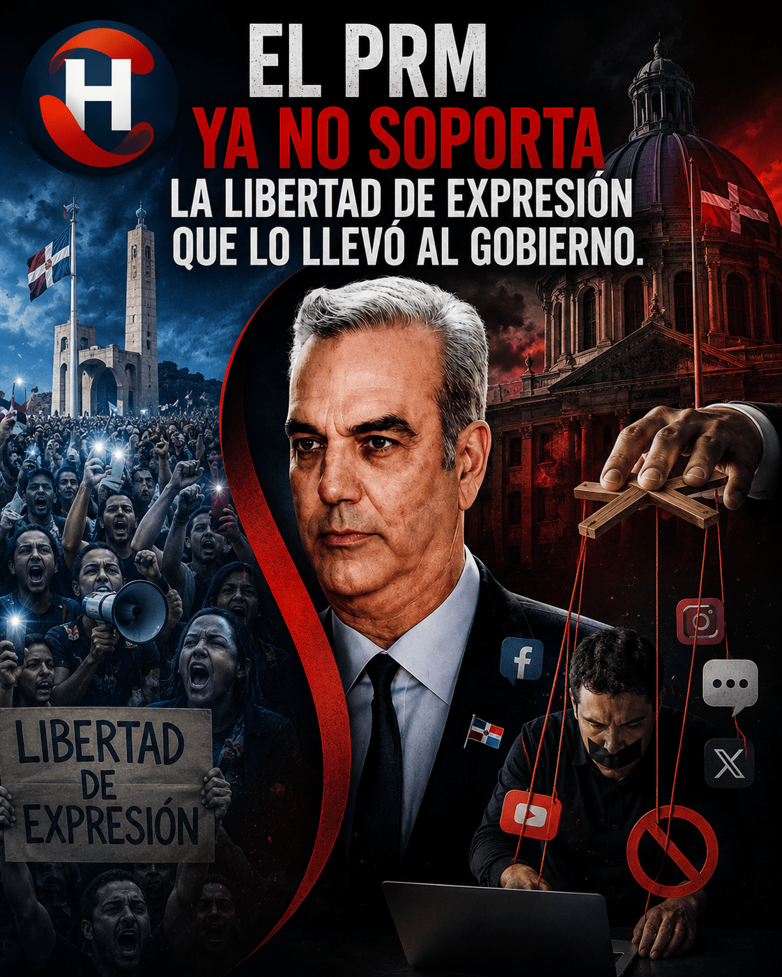 El PRM ya no soporta la libertad de expresión que lo llevó al gobierno
