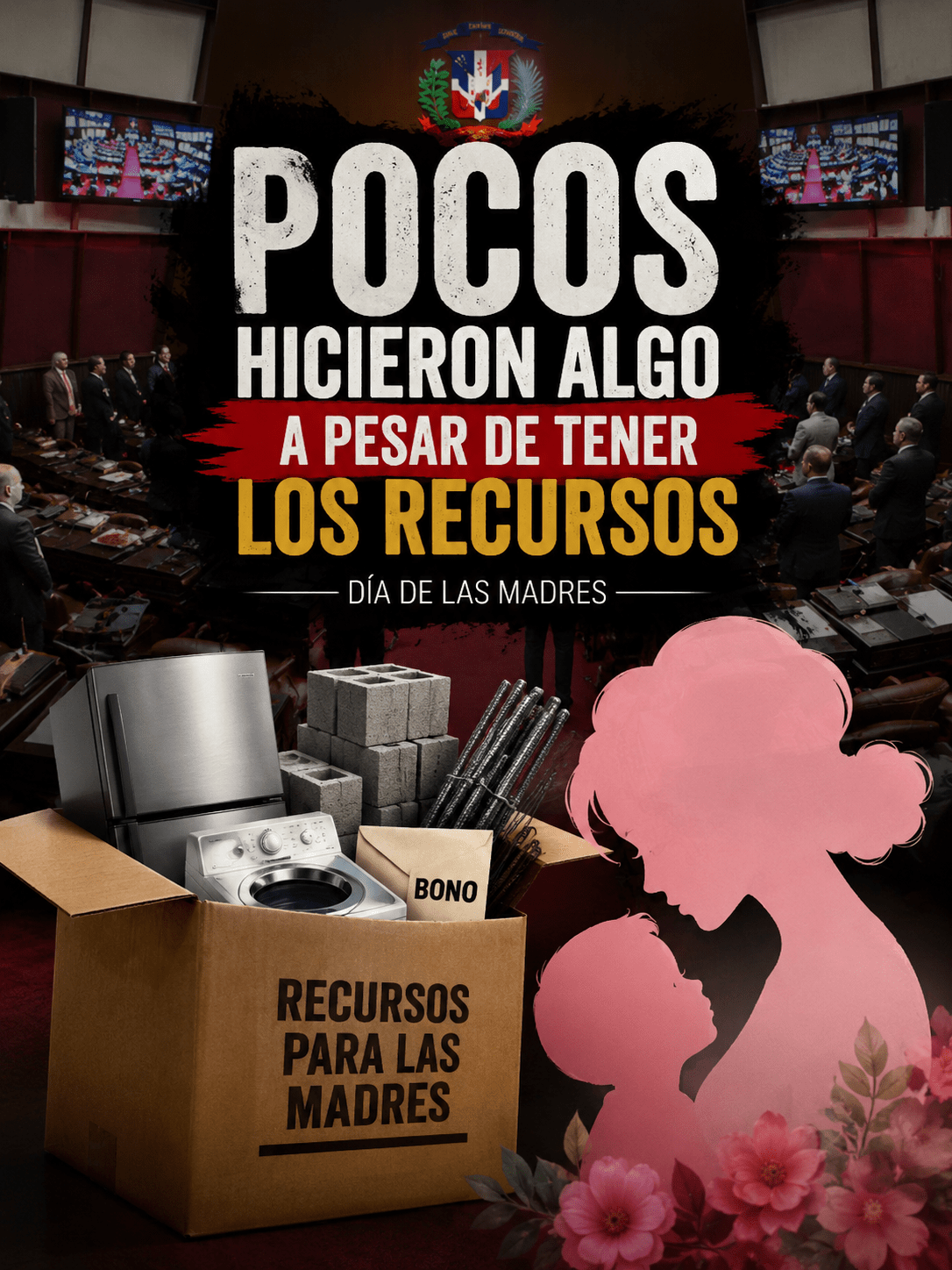 Pocos fueron los Diputados que hicieron actividades del día de las Madres a pesar de que la Cámara le dio los Recursos