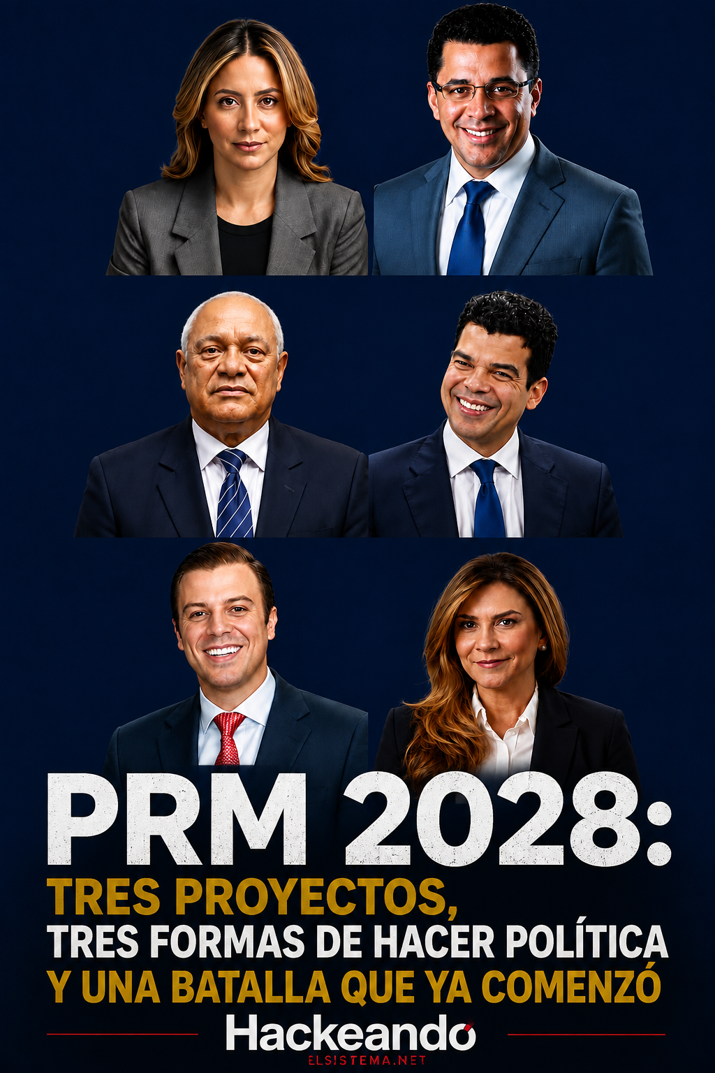 PRM 2028: tres proyectos, tres formas de hacer política y una batalla que ya comenzó