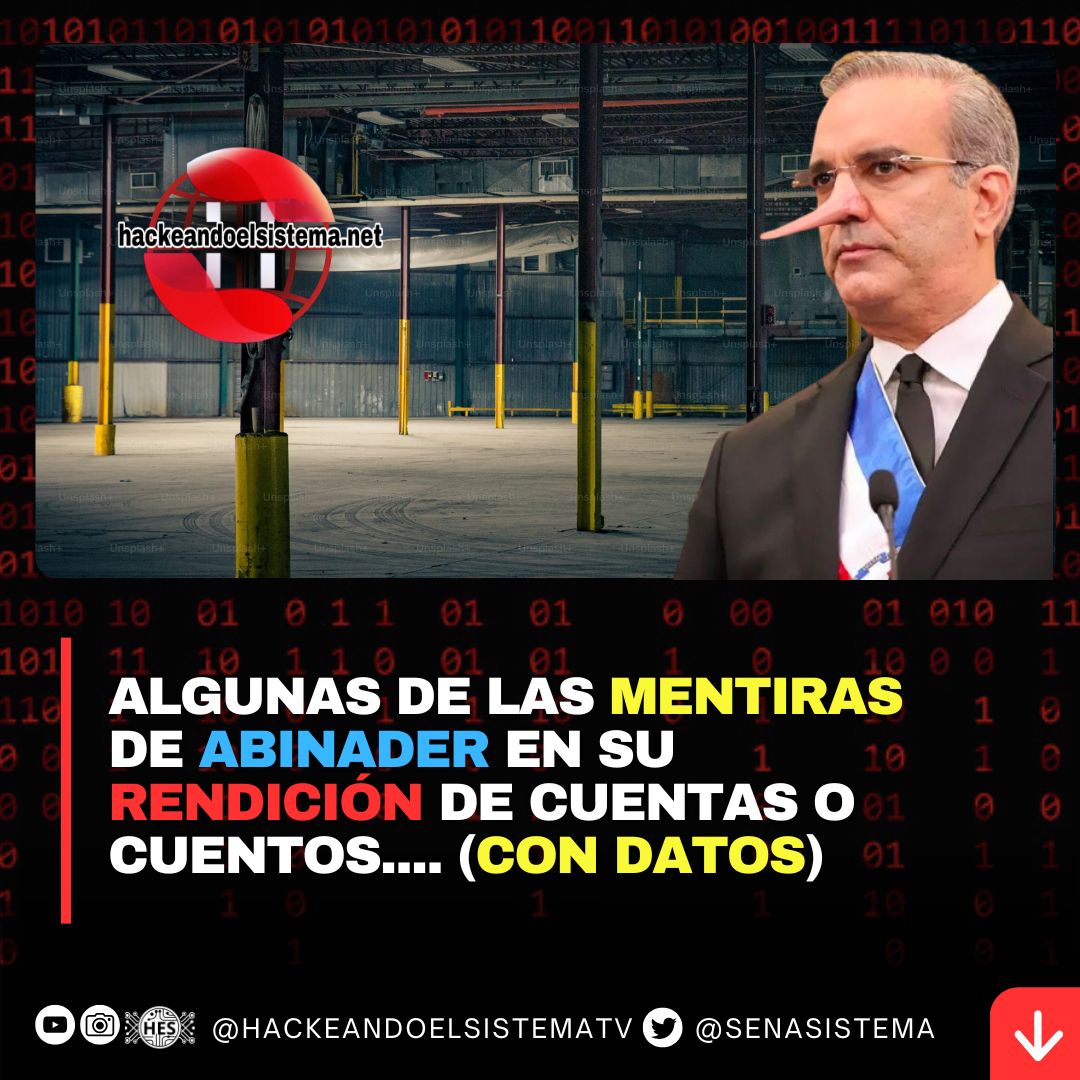 Algunas de las mentiras de Abinader en su rendición de cuentas o cuentos.... (con datos)