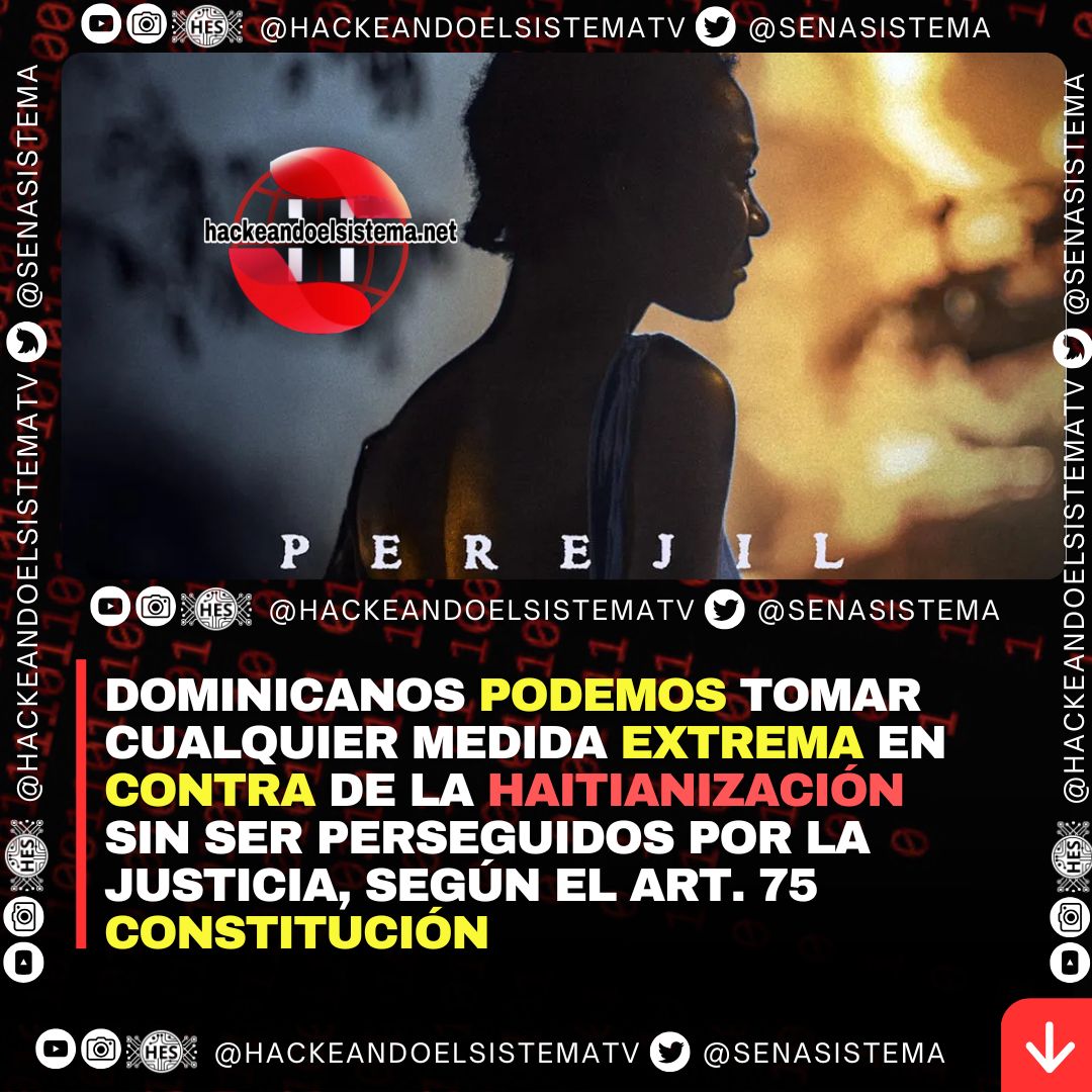 Dominicanos podemos tomar cualquier medida extrema en contra de la haitianización sin ser perseguidos por la justicia, según el Art. 75 Constitución