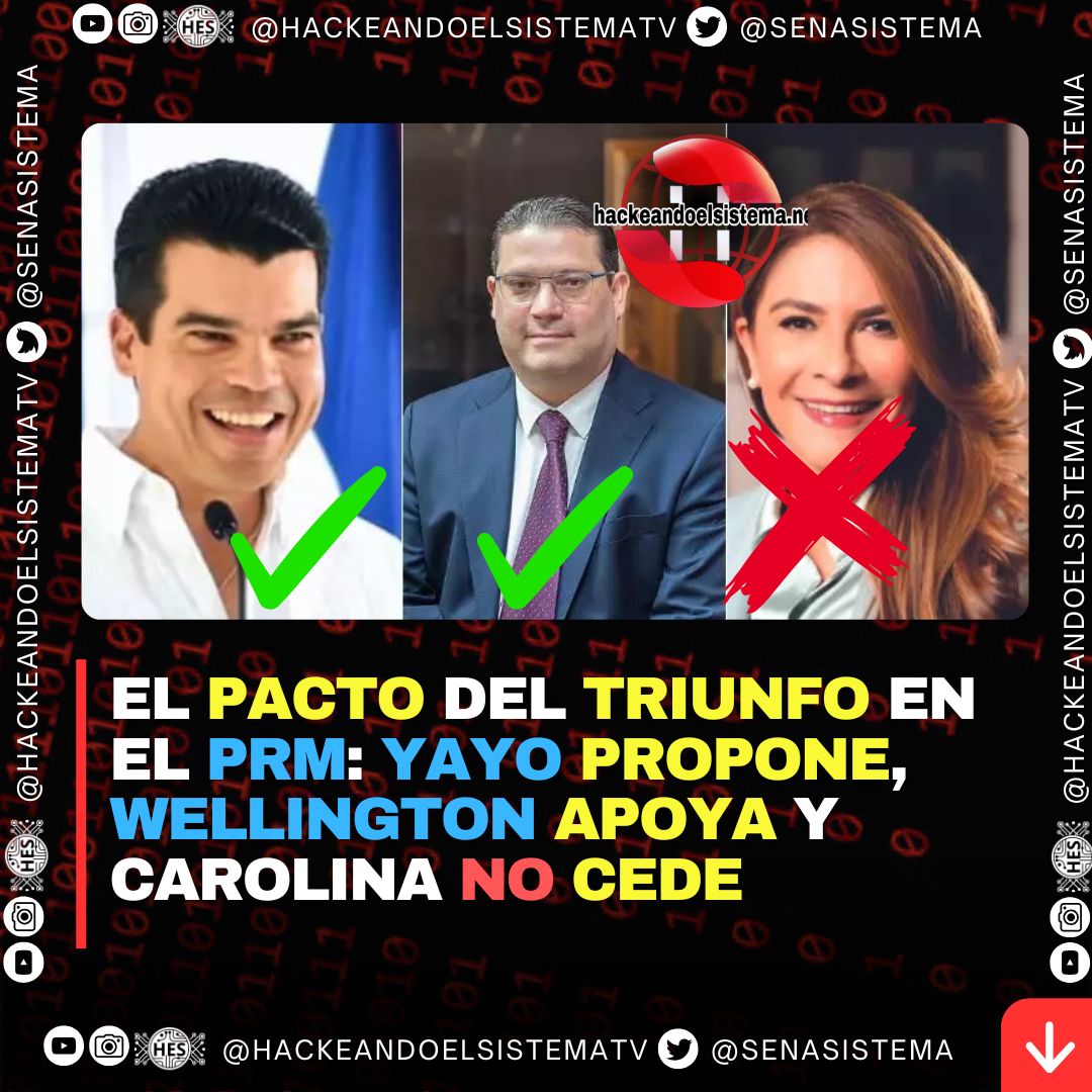 El pacto del triunfo en el PRM: Yayo propone, Wellington apoya y Carolina no cede