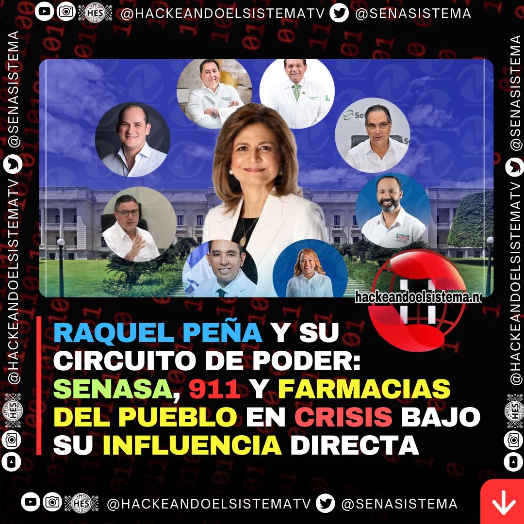 Raquel Peña y su circuito de poder: SENASA, 911 y Farmacias del Pueblo en crisis bajo su influencia directa