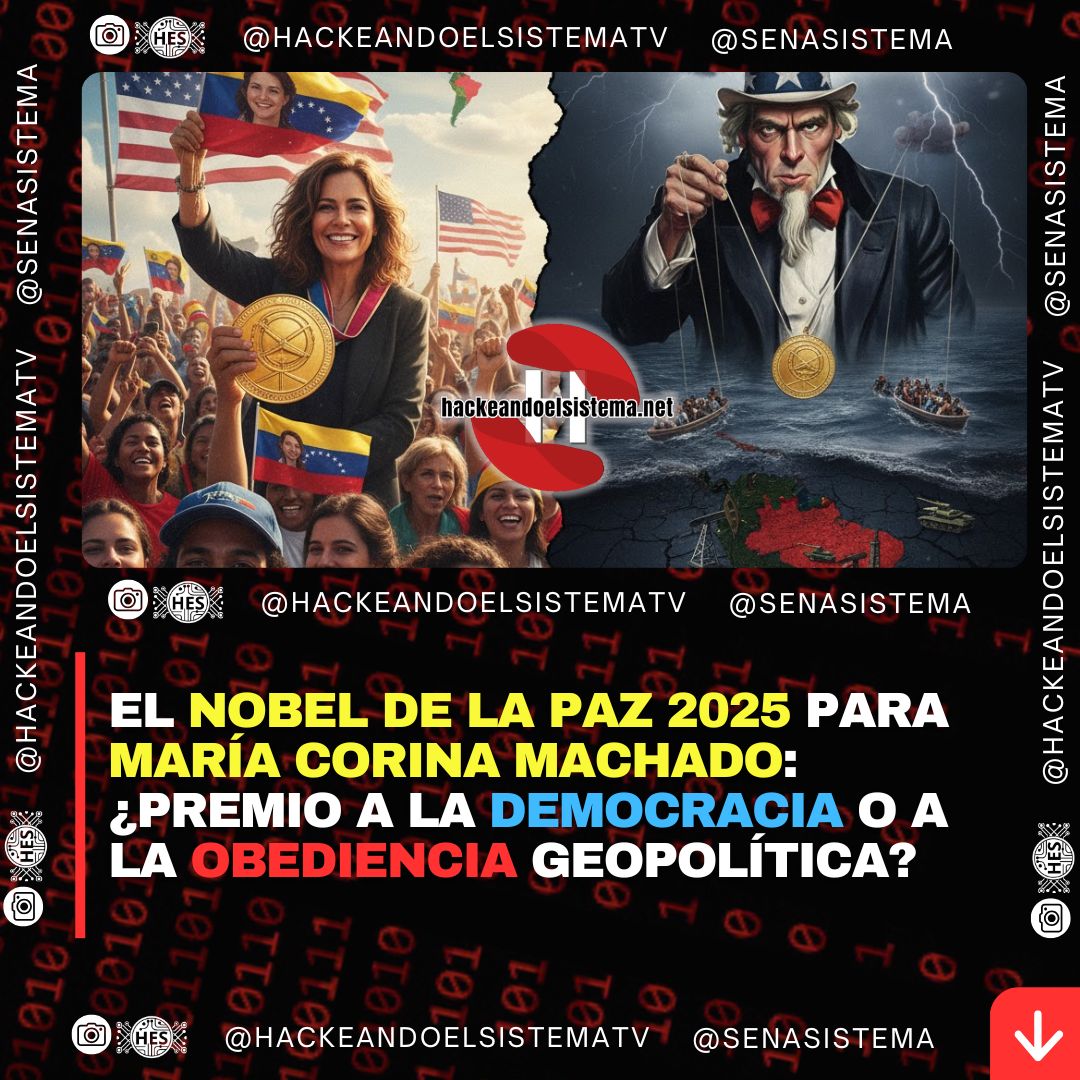 El Nobel de la Paz 2025 para María Corina Machado: ¿Premio a la democracia o a la obediencia geopolítica?