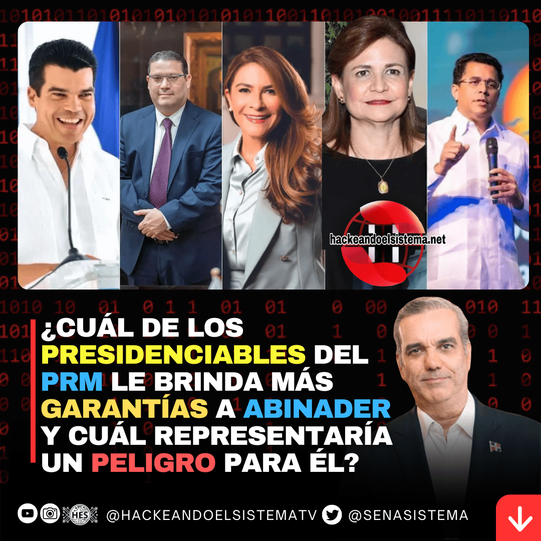 ¿Cuál de los Presidenciables del PRM le brinda más Garantías a Abinader y cuál Representaría un PELIGRO para él?