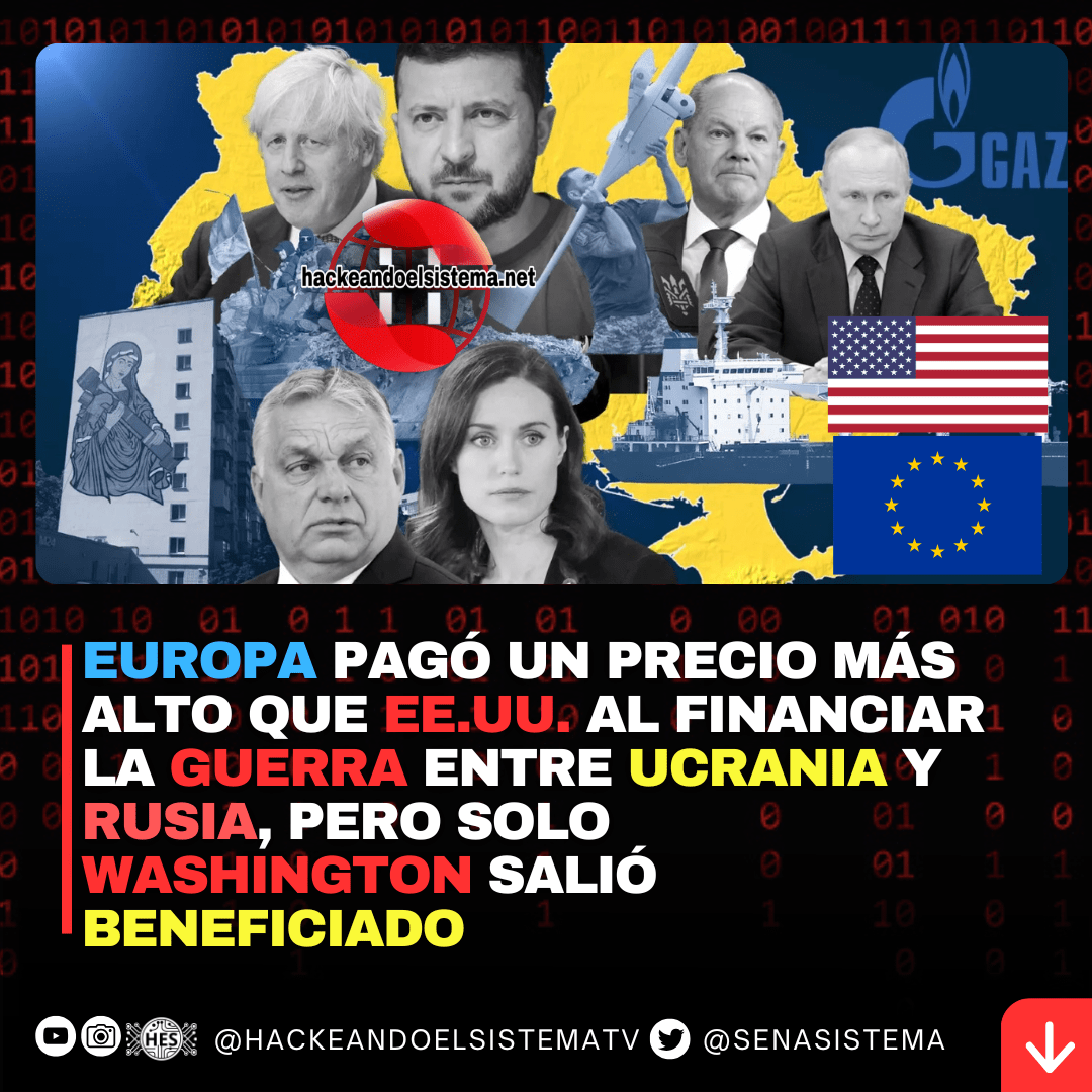 Europa pagó un precio más alto que EE.UU. al financiar la guerra entre Ucrania y Rusia, pero solo Washington salió beneficiado