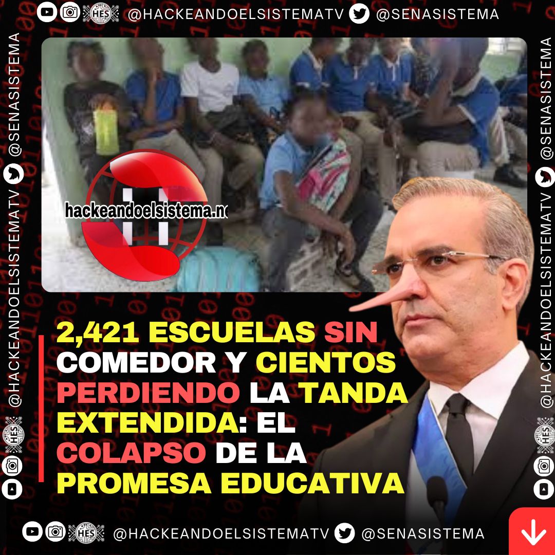 2,421 Escuelas sin comedor y Cientos Perdiendo la Tanda Extendida: el colapso de la promesa educativa