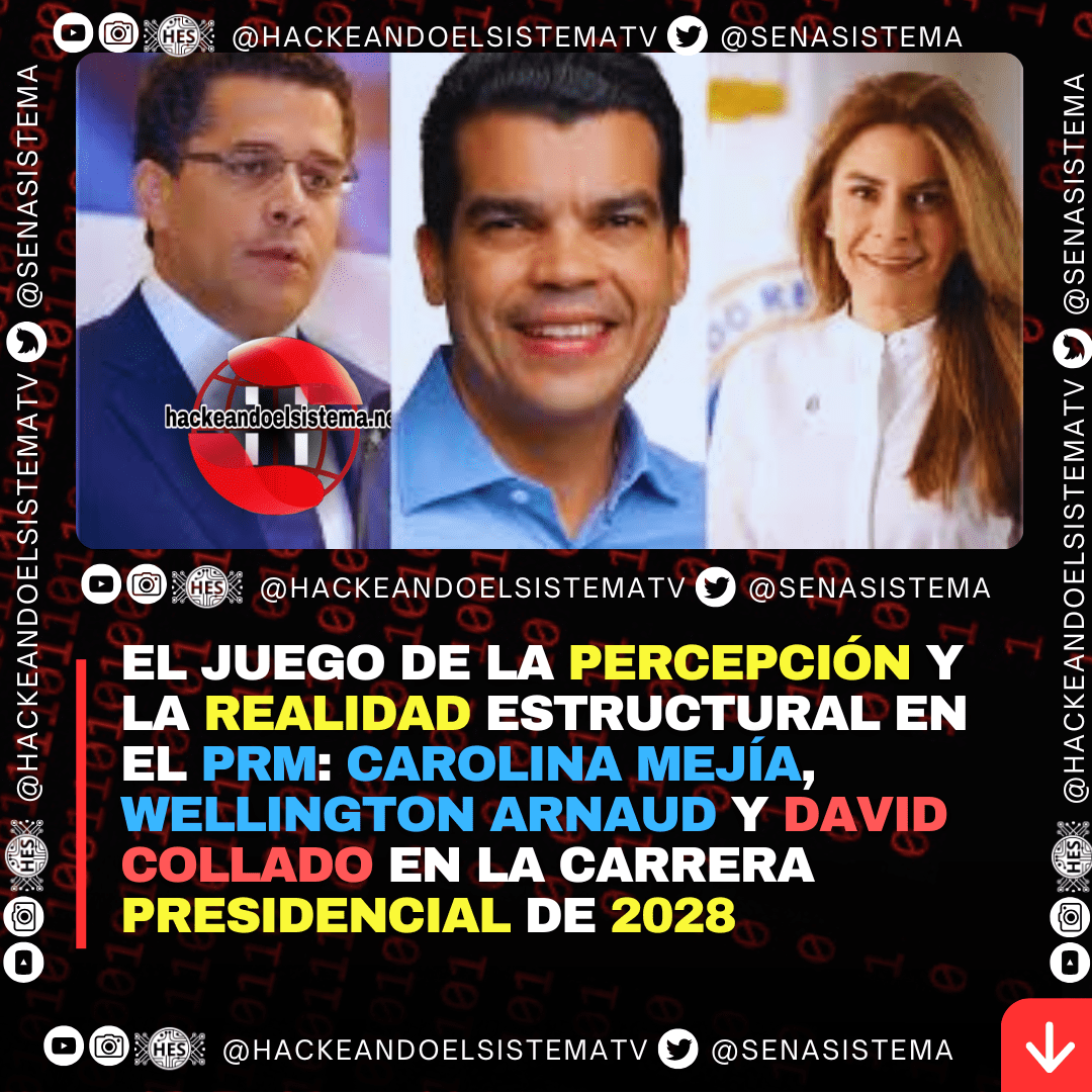 El Juego de la Percepción y la Realidad Estructural en el PRM: Carolina Mejía, Wellington Arnaud y David Collado en la Carrera Presidencial de 2028