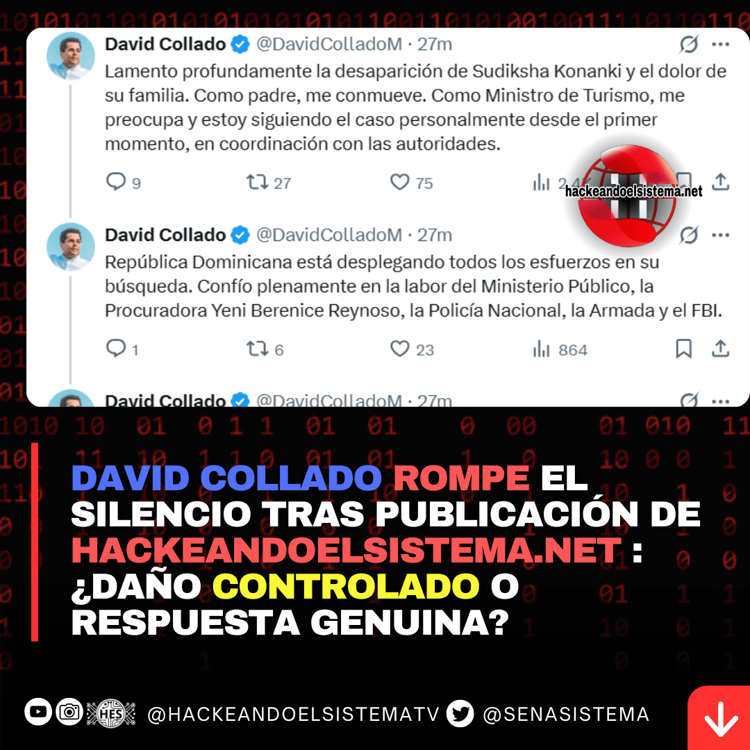 David Collado Rompe el Silencio Tras Publicación de hackeandoelsistema.net : ¿Daño Controlado o Respuesta Genuina?