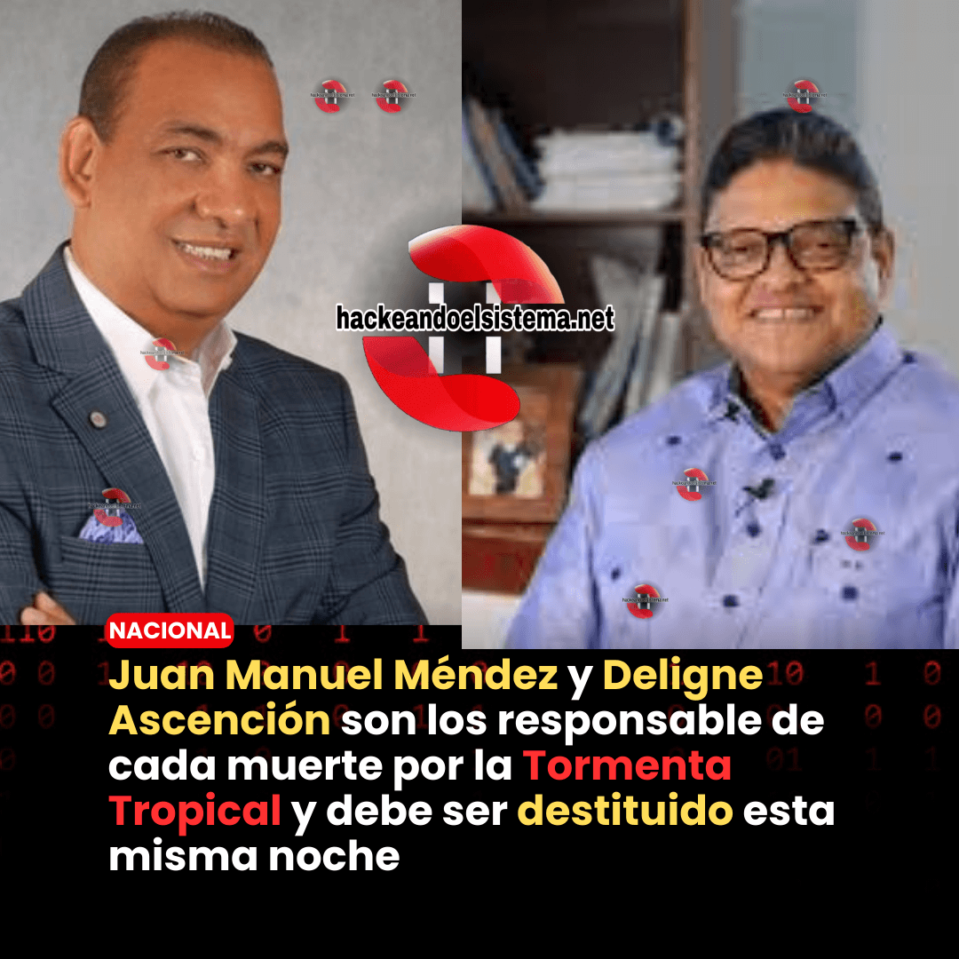 Juan Manuel Méndez y Deligne Ascención son los responsable de cada muerte por la Tormenta Tropical y debe ser destituido esta misma noche
