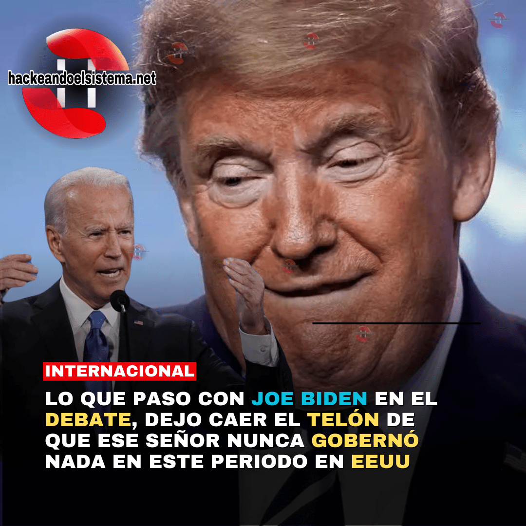Lo que paso con Joe Biden en el Debate, dejo caer el Telón de que ese señor nunca Gobernó nada en este periodo en EEUU