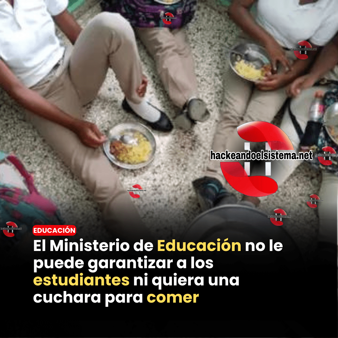 El Ministerio de Educación no le puede garantizar a los estudiantes ni quiera una cuchara para comer