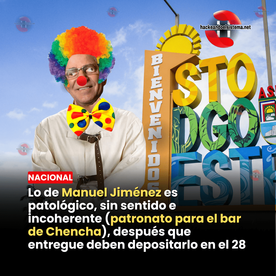Lo de Manuel Jiménez es patológico, sin sentido e incoherente