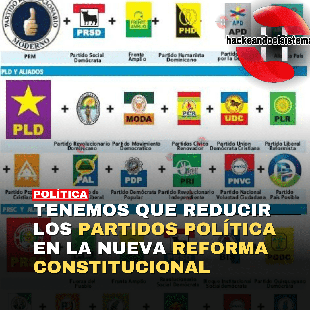 Tenemos que Reducir los Partidos Política en la nueva Reforma Constitucional