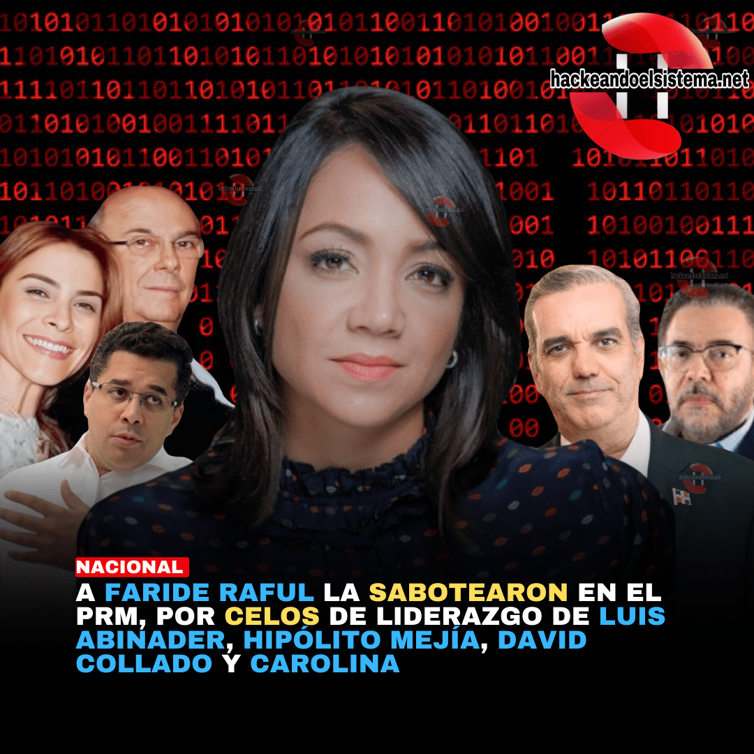 A Faride Raful la sabotearon en el PRM, por celos de liderazgo de Luis Abinader, Hipólito Mejía, David Collado y Carolina