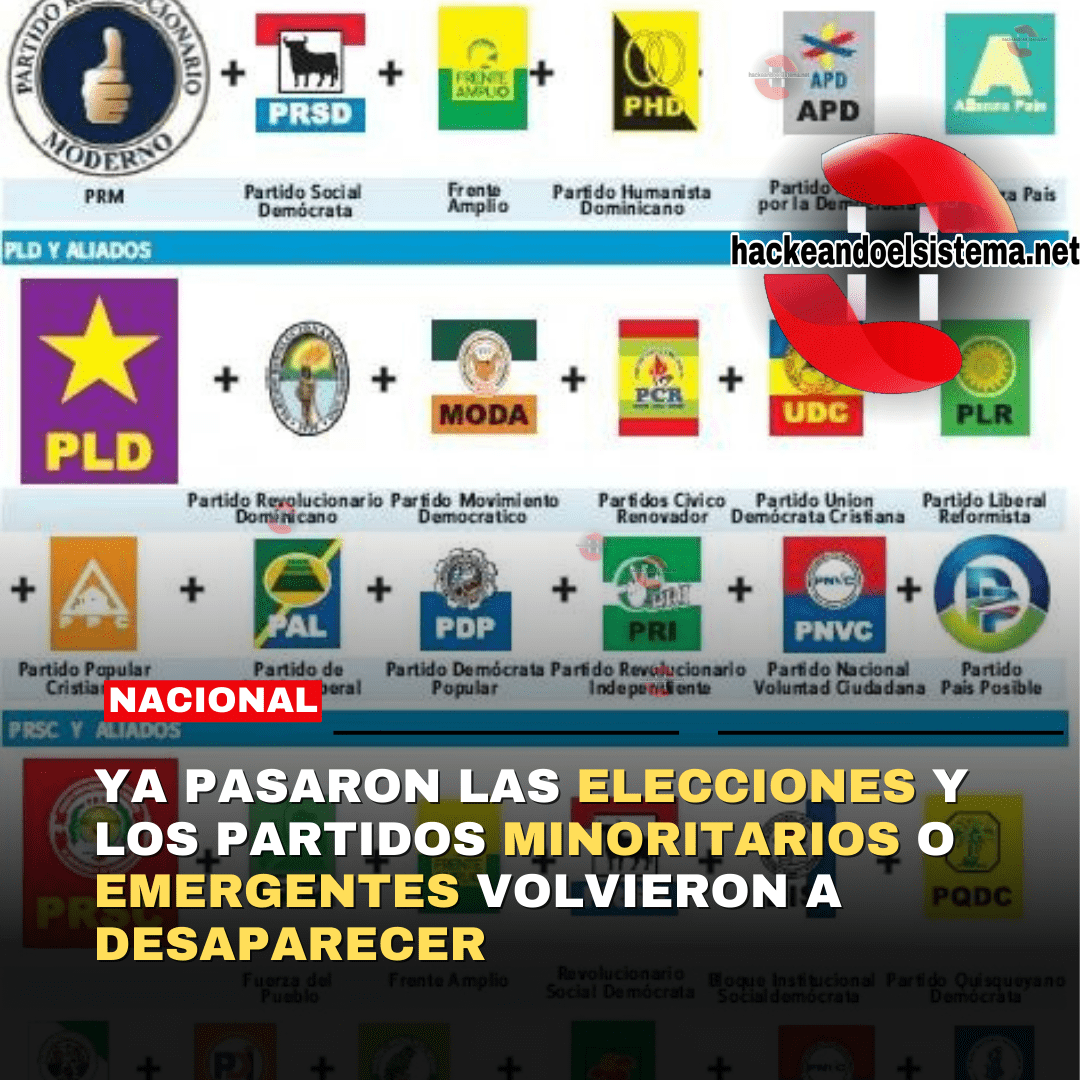 Ya pasaron las elecciones y los partidos minoritarios o emergentes volvieron a desaparecer
