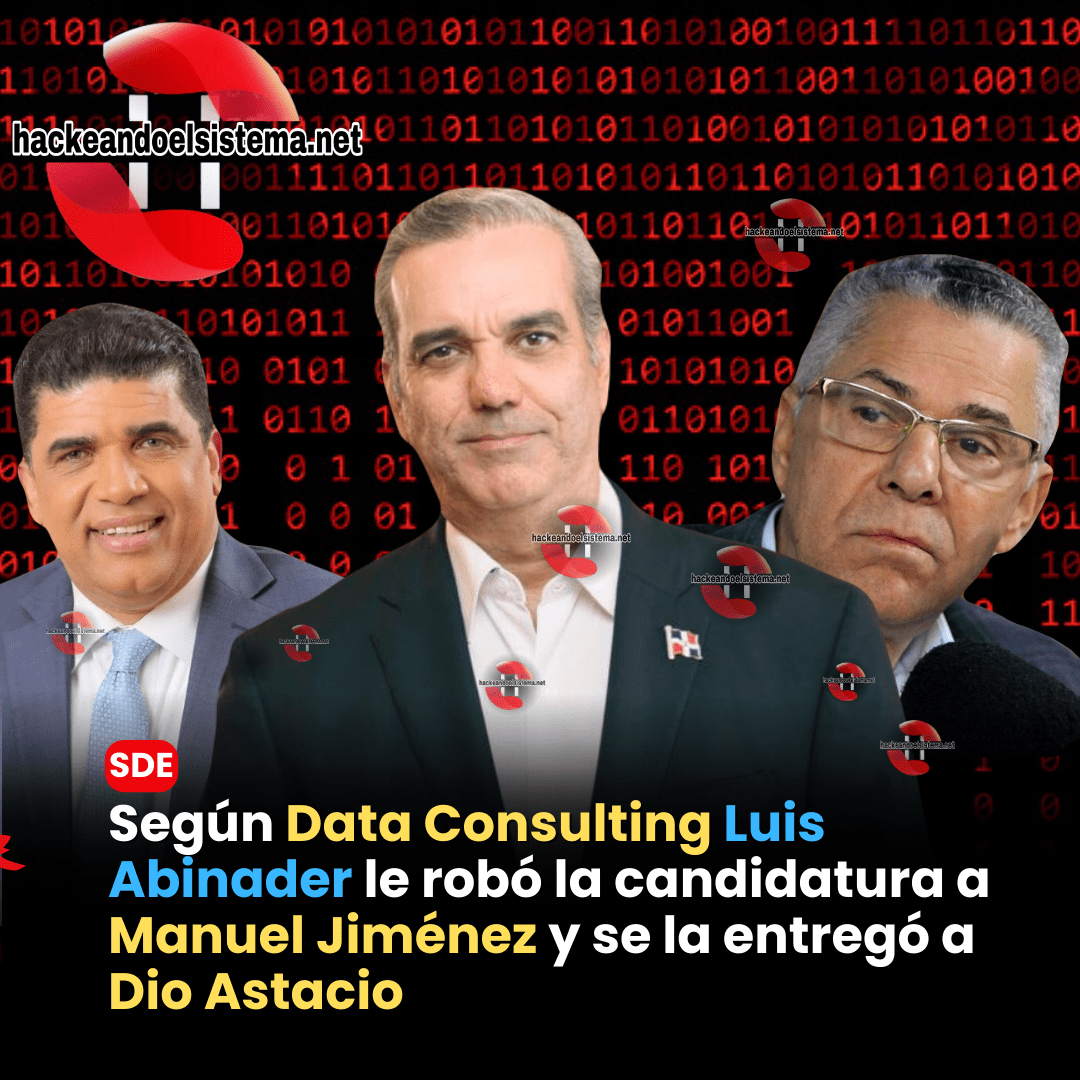 Según Data Consulting Luis Abinader le robó la candidatura a Manuel Jiménez y se la entregó a Dio Astacio