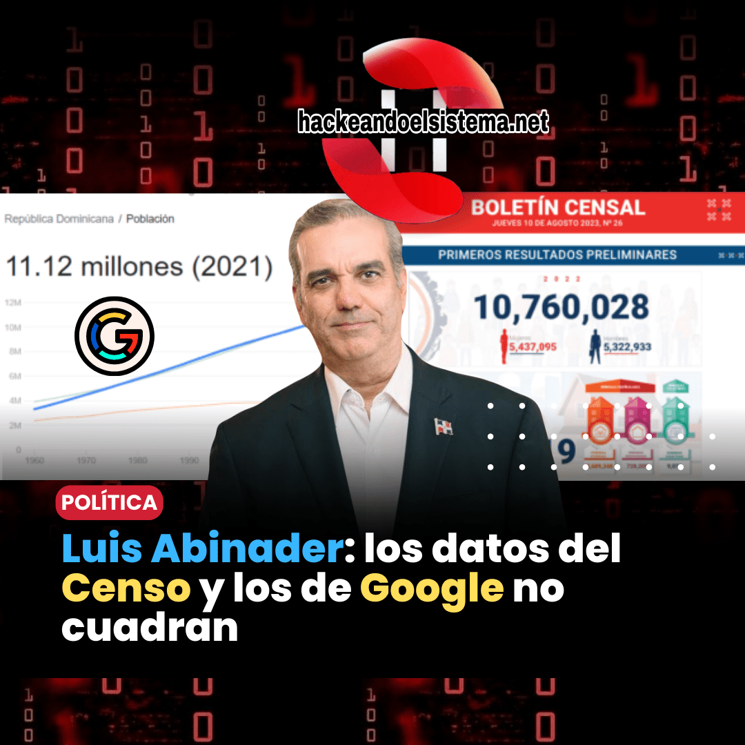 Luis Abinader los datos del Censo y los de Google no cuadran