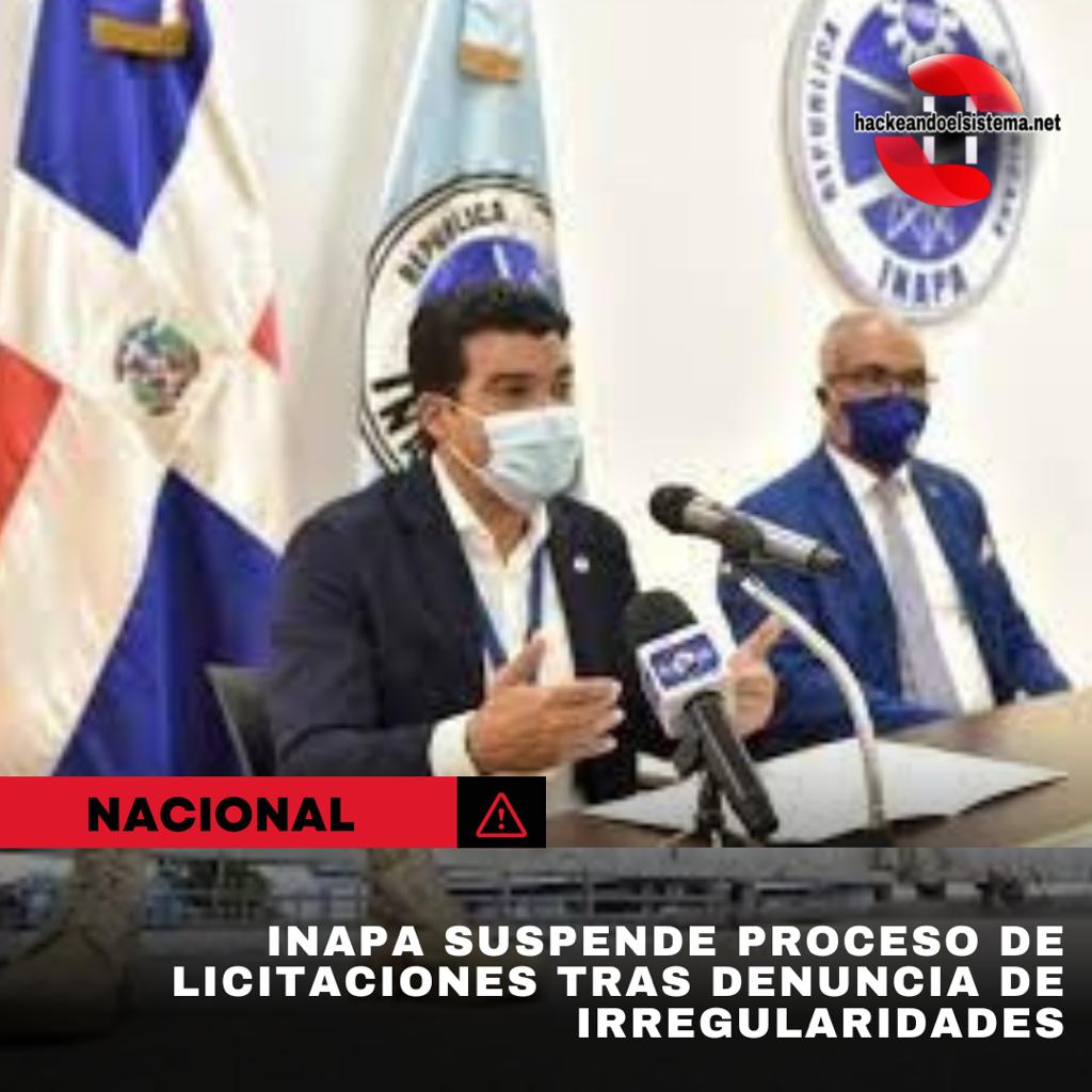 Inapa suspende proceso de licitaciones tras denuncia de irregularidades