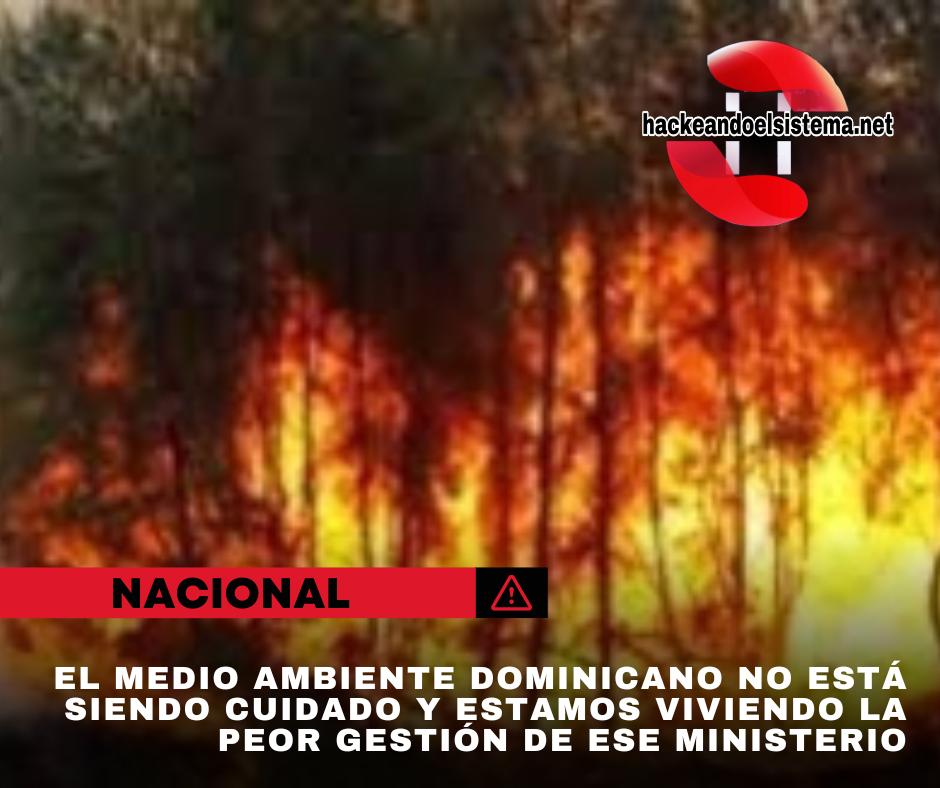El medio Ambiente dominicano no está siendo cuidado y estamos viviendo la peor gestión de ese ministerio