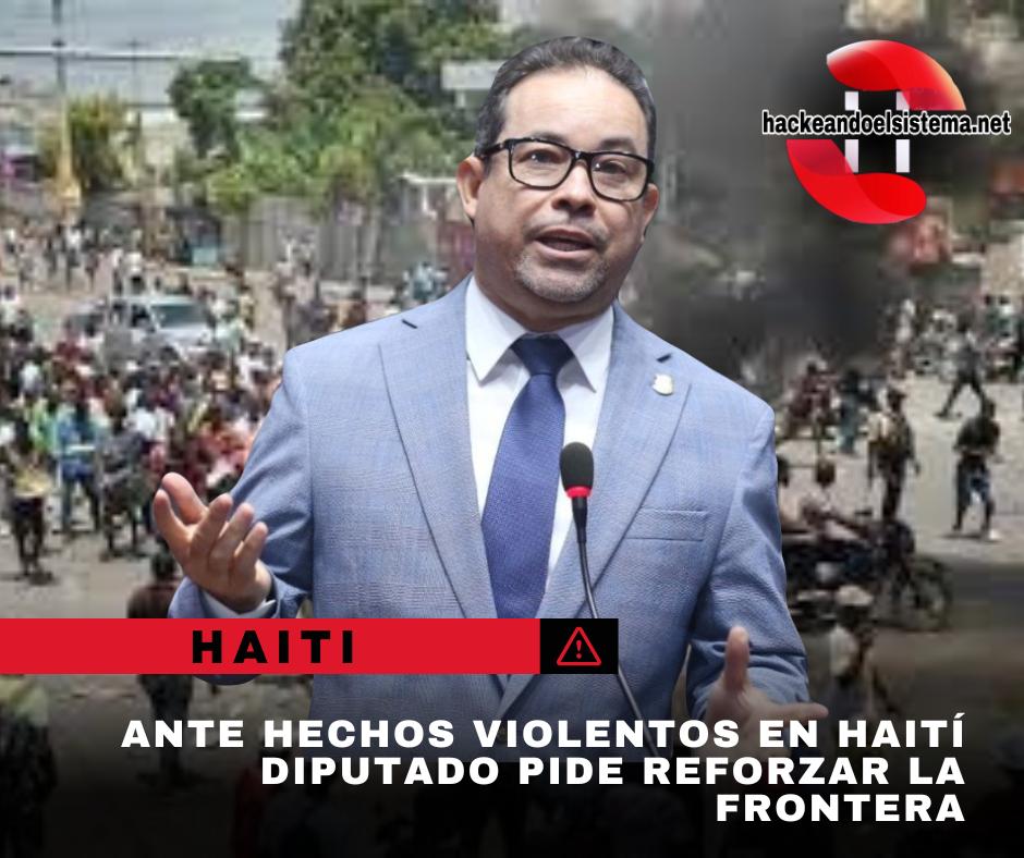 Ante hechos violentos en Haití diputado pide reforzar la frontera