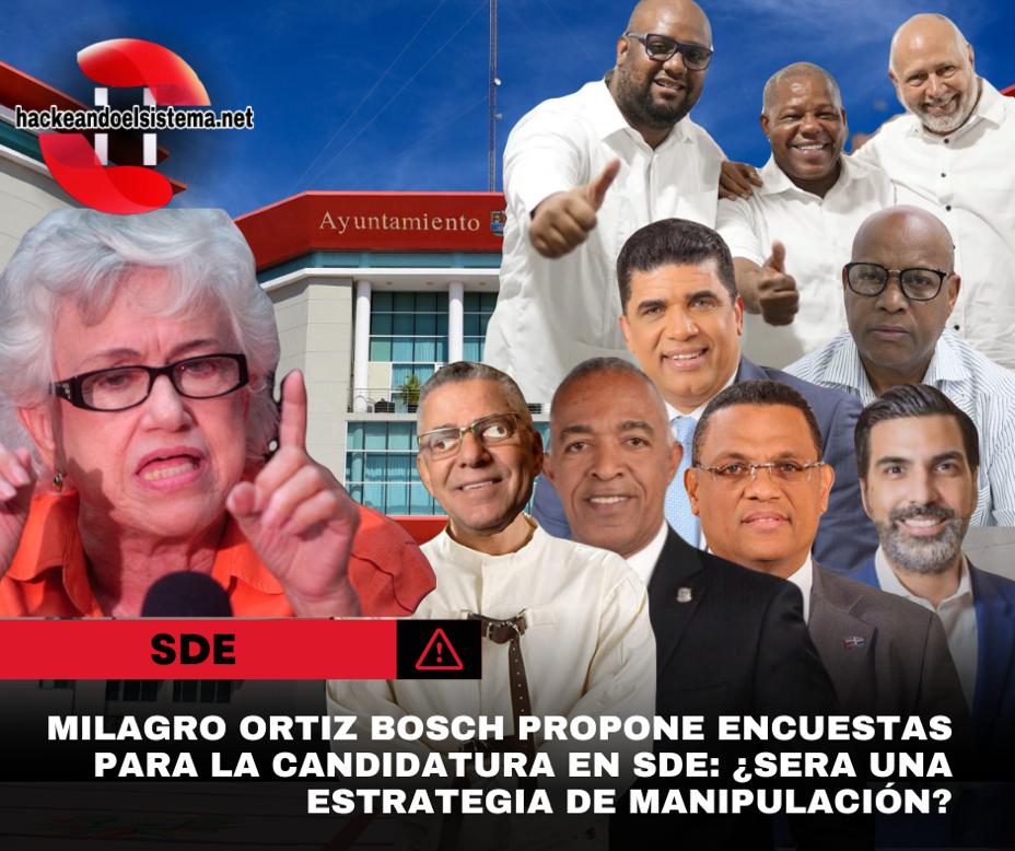 Milagro Ortiz Bosch propone encuestas para la candidatura en SDE: ¿Sera una estrategia de manipulación?