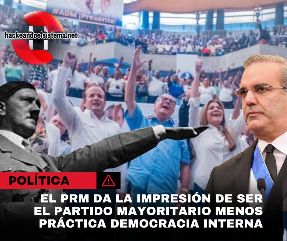 El PRM da la impresión de ser el partido mayoritario menos práctica Democracia interna