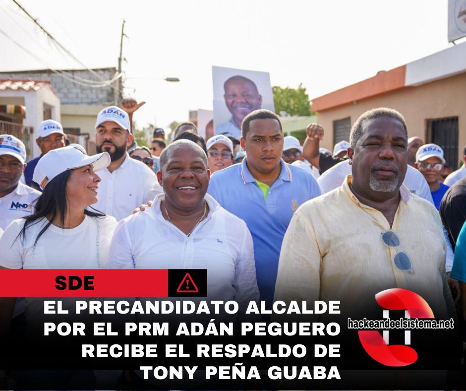 El precandidato alcalde por el PRM Adán Peguero recibe el respaldo de Tony Peña Guaba
