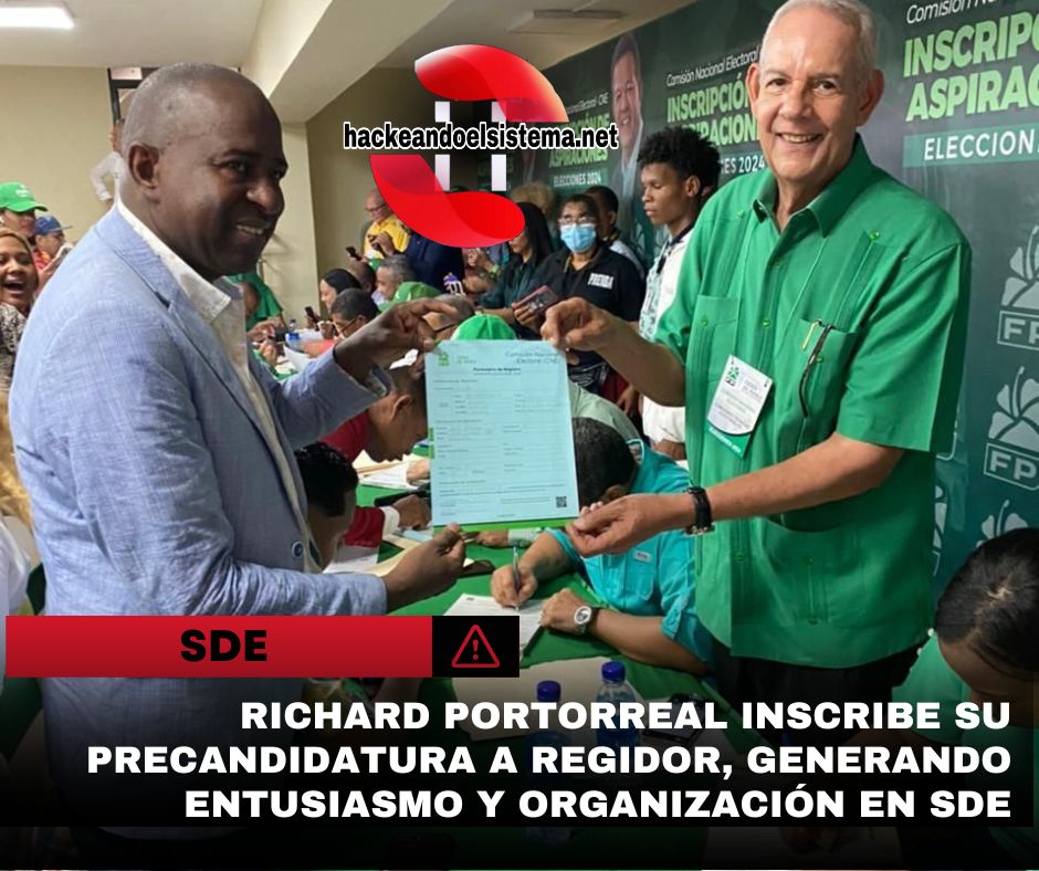 Richard Portorreal inscribe su precandidatura a Regidor, generando entusiasmo y organización en SDE