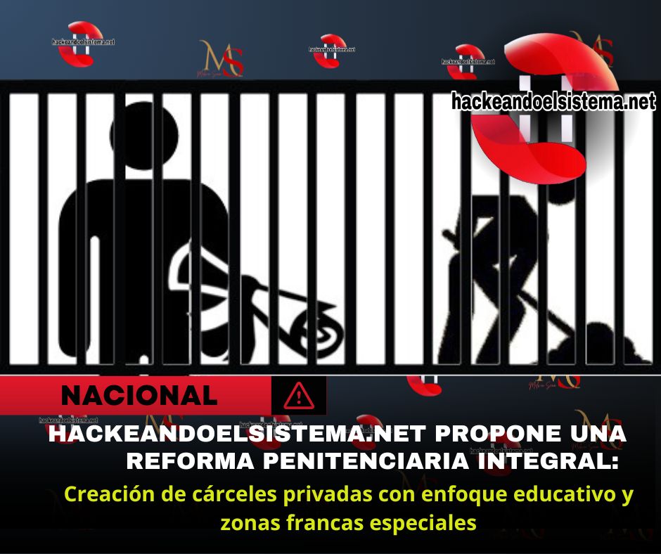 Hackeandoelsistema.net propone una reforma penitenciaria integral: Creación de cárceles privadas con enfoque educativo y zonas francas especiales