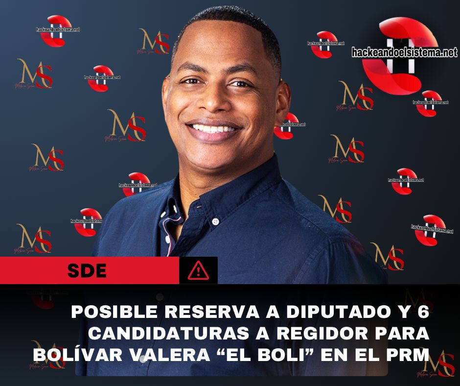 Posible reserva a diputado y 6 candidaturas a regidor para Bolívar Valera “El Boli” en el PRM