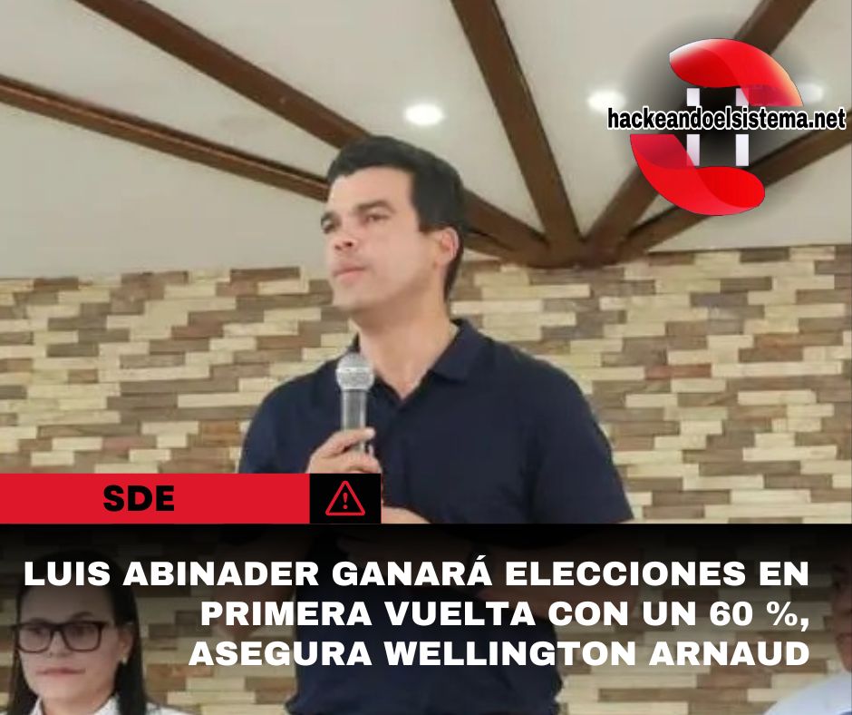 Luis Abinader ganará elecciones en primera vuelta con un 60 %, asegura Wellington Arnaud