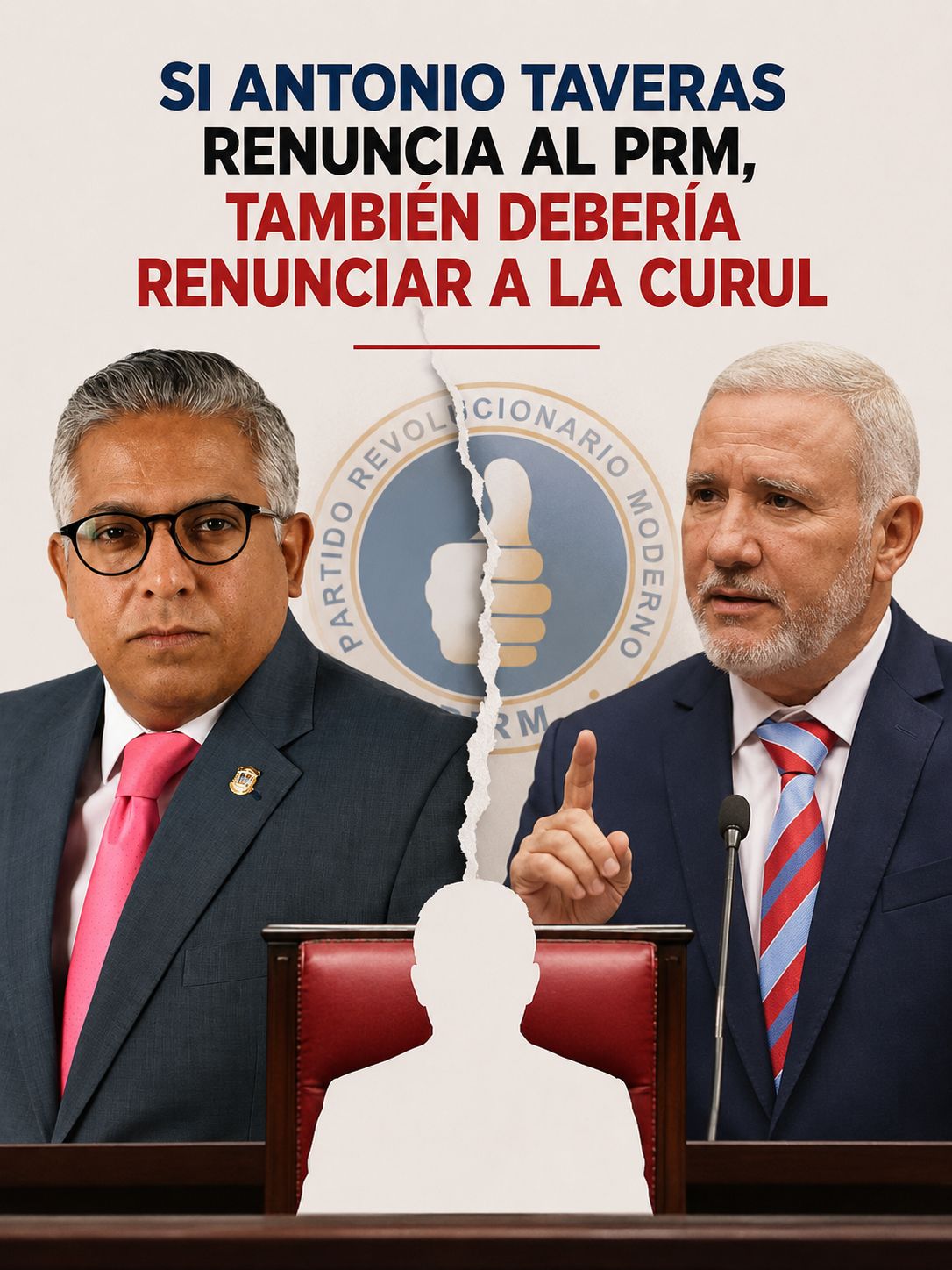 Si Antonio Taveras renuncia al PRM, también debería renunciar a la curul, eso dice Abelardo Rutinel que también es diputado del PRM