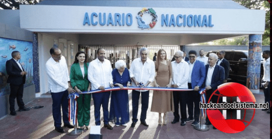 Abinader inaugura medio Acuario Nacional (nunca antes un presidente se había puesto de relajo)